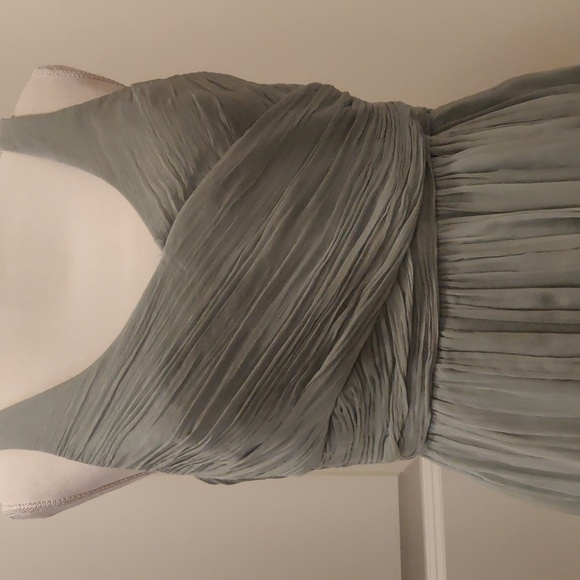 J. Crew Dusty Shale Heidi Dress Silk Chiffon Bridesmaid Homecoming sz 6 NEW - Picture 15 of 16